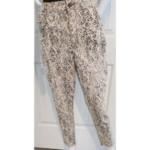 Sanctuary Denim Women's Ankle Skinny High Rise Jeans Brown Animal Print SZ 34 EC